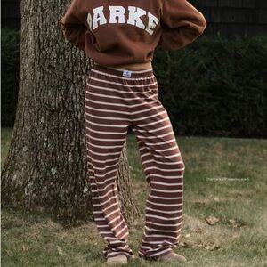 Parke Hometown collection Brown Striped Boxer Pants L